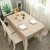 Mantel de estilo japonés para el hogar, antiescaldadura, impermeable, a prueba de aceite, lavable, de PVC, a cuadros, para mesa de centro, para dormitorio