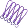 Lanyard para Teléfono Móvil de Color Caramelo Anti-Pérdida Cuerda Trenzada Hecha a Mano Colgante DIY Llavero Mochila Muñeca Accesorios Colgante