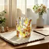 Portavelas de Cerámica Hechos a Mano con Puntos de Colores y Logo Personalizado de Fábrica, Vasos Creativos de Cera para Aromaterapia, Vasos de Aromaterapia para Casas de Huéspedes y Hoteles
