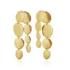 Joyería Transfronteriza Europea y Americana, Pendientes Largos de Empalme Ovalados Geométricos Personalizados, Pendientes Versátiles Exquisitos Estilo Ins para Mujer