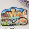Imán de Refrigerador de Madera de Kunming, Yunnan, Souvenir de Viaje, Atracción de la Ciudad, Marca de Hito Cultural y Creativo, Imán de Atracción Magnética