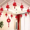 Decorações Penduradas 3D de Personagens da Sorte para o Ano Novo, para Uso Interno e Externo, Lanternas do Ano Novo Chinês, Decorações para Teto da Sala de Estar