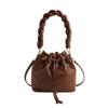Bolso de cubo, primavera 2024, nuevo bolso de hombro con cordón, moderno bolso de rombos para mujer, estilo occidental, bolso de moda retro.