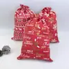 Bolsas de Regalo de Navidad en Stock Bolsas de Regalo con Ambiente Festivo Bolsas de Regalo para Snacks Cajas de Regalo para Nochebuena Bolsas con Cordón