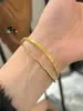 Pulseira de Anel Duplo Escama de Dragão Retro Dourado Areia Vietnamita Moda Estilo Celebridade da Internet Brilhante Versátil Unissex