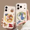 Funda para Teléfono Tom y Jerry Apple 17 iPhone17Promax Transparente Magnética 17Pro Pareja Funda Protectora de Aire