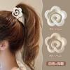 Pinza de Garra Alta para Cola de Caballo de Flor de Rosa para Mujeres, Pinza de Garra para la Parte Posterior de la Cabeza, Pasador de Flor, Accesorio para el Cabello, Tocado, Fijación de la Raíz del Cabello