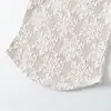 Camiseta de Encaje Sexy Transparente Estilo Puro Deseo Cuello Redondo Manga Corta Verano Nueva Versátil Ajustada Top Básico para Mujer