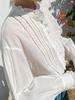 Camisa Blanca Estilo Francés para Mujer Primavera 2026, Algodón y Lino, Ropa de Mujer Shenzhen Nanyou, Camisa Holgada de Manga Larga para Mujer, Transfronterizo