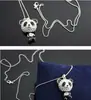 Versión coreana de joyería pequeña al por mayor ambiente de moda destello Diamante lindo panda de cabeza grande collar cadena de suéter cadena de clavícula mujeres
