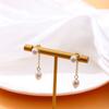 Pendientes de borlas de perlas de estilo coreano para mujer, ligeros, lujosos, elegantes, con un toque moderno, sencillos y combinables con todo.