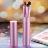Set de pinceles de sombra de ojos de tubo de aluminio, pincel de maquillaje de pelo de animal, pelo de caballo pequeño, juego completo de herramientas de maquillaje, pincel de cubeta, pincel de labios, pincel para difuminar sombra de nariz
