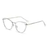 Nuevos Lentes Retro de Metal Antiluz Azul Modernos Populares en Internet Mismo Estilo Armazón de Moda para Lentes Mujer Fotocromáticos Planos