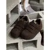 Sapatos Birkenstock Retro com Aumento de Altura Oculto, Sola Grossa, Velcro, Feminino, Novo Estilo Outono 2026, Confortáveis, Leves, Casuais