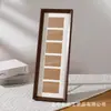 Porta-retrato longo de madeira com múltiplos compartimentos, display de mesa conectado de cinco ou seis painéis, novo porta-retrato de casamento e de registro estilo chinês