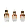En stock 30ml 50ml Botella Gotero Líquido Esencia Aceite Esencial Botella de Vidrio Fondo Grueso Botella Gotero de Hombro