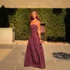 Roupas femininas transfronteiriças estilo americano, saia longa strapless retro francesa acinturada, elegante vestido longo strapless justo C