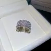 Fresco e radiante! Anel de dedo indicador borboleta oval flor zircônia nicho alta qualidade joia de mão moda luxo leve para mulheres