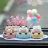 Adorno para Coche Dibujos Animados Cabeza Sacudidora Animal Lindo Adorno para Coche Decoración de Escritorio Figura de Resina Creativo