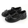 Sapatos de Outono para Meninas, Atacado do Fabricante de Hunan, Sapatos de Couro Preto com Velcro para Meninas, em Estoque e Prontos para Envio