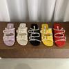 Sapatos Femininos Foto Real Versão Coreana Planos Camurça Birkenstock Slip-On Design com Fivela para Mulheres Moda Verão Casual