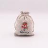 Bolsa de algodón con cordón para Navidad, venta al por mayor, para dulces, bocadillos, manzanas, regalo de Navidad