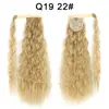 Xuchang Venta al por mayor Cinta Mágica Permanente de Maíz Cola de Caballo Peluca Cabello Largo Rizado para Mujeres Europeas y Americanas Extensiones de Cabello Rizado de Lana Cola de Caballo Trenza