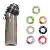 Copo Aromático Tritan Transfronteiriço, Copo de Água de Plástico com Canudo para Esportes ao Ar Livre, Copo Lúdico de Alta Qualidade com Sabor de Frutas Criativo e Divertido