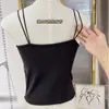 Top Camisola de Algodón Cepillado acanalado de Doble Tirante para Otoño e Invierno para Mujer con Sujetador Incorporado Capa Interior Cálida Top Versátil