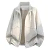 Nueva chaqueta de negocios casual, ropa de trabajo para exteriores, cuello mao, talla grande, chaqueta estilo 'old money', chaqueta de primavera y otoño para hombre con cuello de solapa