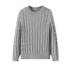 Nuevo Suéter de Punto Retorcido de Algodón Grueso con Cuello Redondo y Mangas Largas para Mujer, Prenda Base Otoño e Invierno