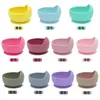 Conjunto de Louça de Silicone, Tigela de Comida Infantil, Utensílios de Prato de Comida de Grau Alimentício, Garfo, Colher, Copo de Água, Babador em Estoque