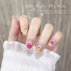 Little Red Riding Book Mesmo Estilo Tridimensional Jelly Mouth Adesivos Estranhos Nail Art Bonitos Ervilhas De Açúcar Pequenos Olhos Gotas De Água Adesivos De Unha Curta