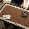 Mantel impermeable y a prueba de aceite de PVC para mesa de centro, mantel lavable sin esfuerzo para mesa de centro, mantel de estilo americano vintage, mantel de cuero lavable sin esfuerzo para mesa de comedor