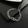 Collar de Cadena Cubana de Acero de Titanio que No se Desvanece para Mujer Collar de Marca de Moda para Mujer Cadena de Clavícula Hip-Hop Elegante para la Calle Tendencia de Cadena de Clavícula Europea y Americana
