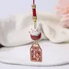 Gato da sorte cerâmico paz alegria pingente boa moral paz alegria pingente de celular boa sorte enfeites pendentes
