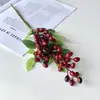 Flores Artificiales de Bayas Rojas Realistas de Gama Alta, Frutas de Olivo, Flores Falsas, Decoración Navideña para Ventanas, Hogar, Adornos de Plantas Florales