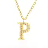 Comercio exterior transfronterizo popular collar de 26 letras colgante de acero de titanio moda europea y americana cadena de clavícula simple venta al por mayor de joyería de fábrica