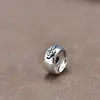 Contas Separadoras de Prata de Lei S925 Prata Tailandesa Padrão de Chama de Totem Antigo Superfície Grossa Separador DIY Joias de Prata Pulseira Acessórios com Contas