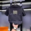 Camiseta de Manga Corta con Cuello Redondo Tie-Dye Estilo Americano Clásico para Hombre 2025 Nueva Marca de Moda Top Casual Europeo Holgado de Media Manga