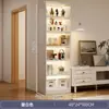 Estantería de Piso Estante de Almacenamiento de Pie Contra la Pared Mueble de TV Gabinete de Almacenamiento Sala de Estar Múltiples Niveles Hogar Espacio Estrecho Esquina Libro
