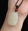 Pequeño Colgante de Jade Hetian para Hombres y Mujeres, con el Bodhisattva Samantabhadra, Avalokiteshvara de las Mil Manos y Manjushri, las Deidades Guardianas del Zodíaco Dragón