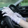 Guantes de Novia de Encaje Negro Elegantes Franceses Vestido Corto Sexy Retro Accesorios para Cena Lolita Foto