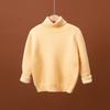 Suéter Forrado de Polar con Polar Espeso Integrado, Tejido de Lana de Visón de Cuello Alto para Bebés y Niños, Capa Base de Invierno para Niños