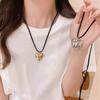Colar Mesmo Estilo de Han Suxi Feminino Doce Cool Garota Picante Amor Cadarço no Pescoço Moda Coreana Simples Gargantilha Corrente da Clavícula