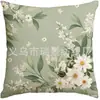 Fundas de Almohada de Venta Caliente Transfronteriza para Primavera y Verano, Decoración de Sofá con Mariposas Florales, Fundas de Almohada de Lino Venta Directa de Fábrica