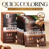 Versión en Inglés Tinte para el Cabello SADOER Aceite de Argán Castaño Marrón Cubre Canas Sin Decoloración