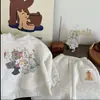 Sudadera de otoño e invierno para niños y bebés, con forro polar, gruesa, diseño de Mickey Mouse de dibujos animados, unisex, lana de alpaca, cuello redondo, sin capucha, top grueso de polar