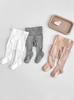 Medias de Poliéster Transfronterizas para Niñas Primavera y Otoño Finas de Trenza Lateral Lisas Leggings para Bebés y Niños