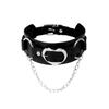 Europa y Estados Unidos accesorios nuevos transfronterizos collar de bondage de imitación de cuero PU estilo gótico oscuro cadena de cuello gargantilla collar